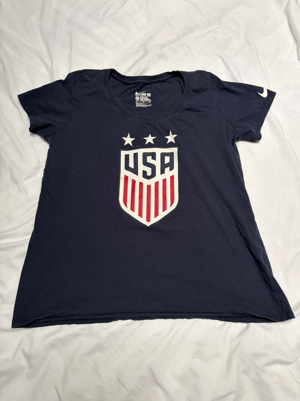 Nike USA Soccer National Team Graphic T-Shirt Navy Blue Women's XL